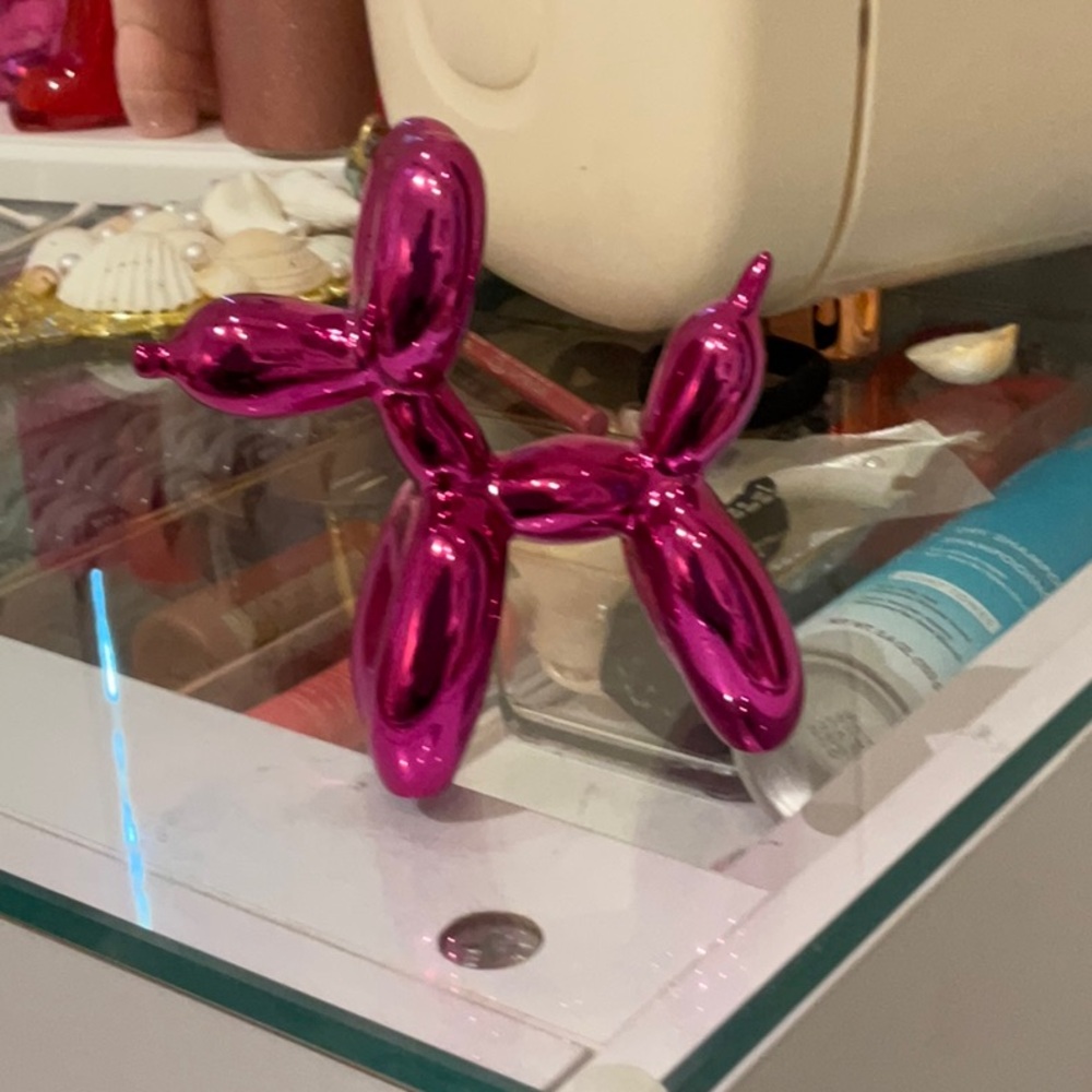 Pink Balloon Dog Sculpture